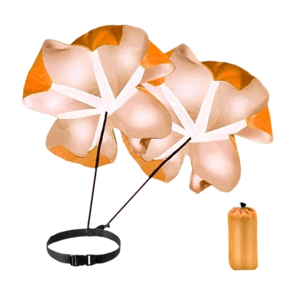 yotijay Running Speed Chute 57 inch with Adjustable Strap Powerchute Umbrella Resistance Orange