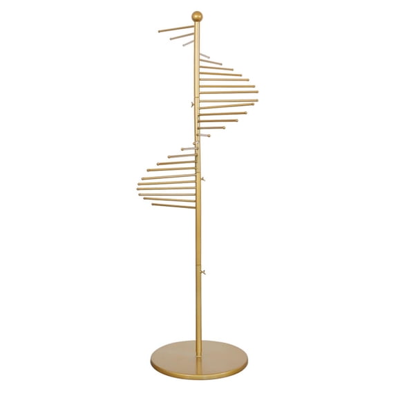 yotijay Scarf Display Rack Decor with 30 Hanger Rods for Suit Pants Headbands Sheets Gold