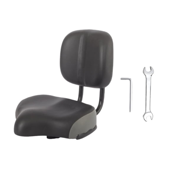 yotijay Seat Cushion, Bike Rear Seat, Portable Comfortable Cycling Exercise Bike Gray