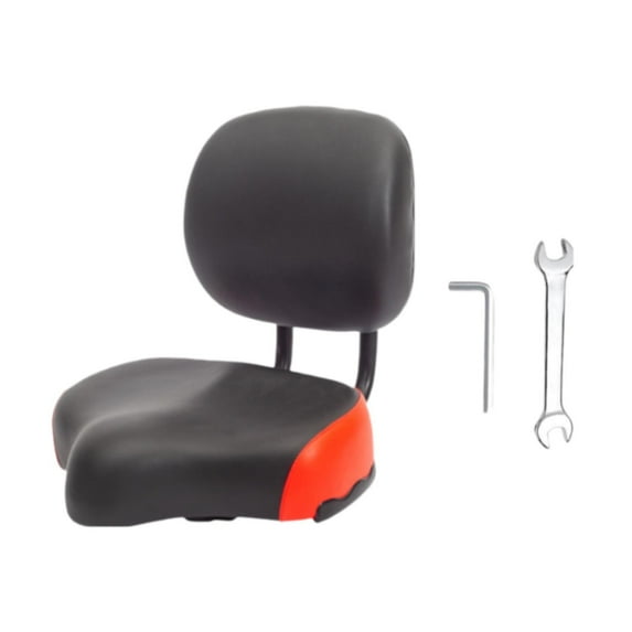 yotijay Seat Cushion, Bike Rear Seat, Portable Comfortable Cycling Exercise Bike Red