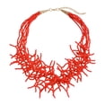 thumbnail image 1 of yotijay Seed Bead Necklace 18 inch Choker Trendy Jewelry Valentines Day Gift for Her Red, 1 of 9