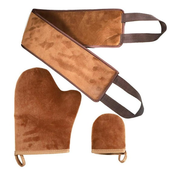 yotijay Self Tanning Velvet Back & Body Applicator Lotion Cream Mousse Gloves Brown