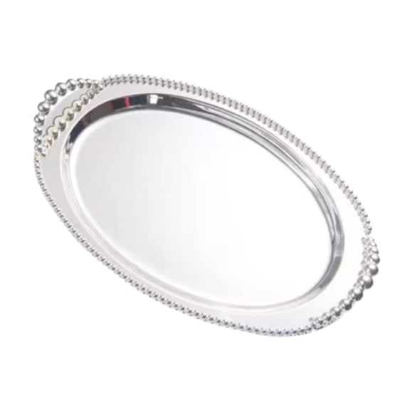 yotijay Serving Plate Kitchenware Kitchen Metal Dish Plate for Home Restaurant Party