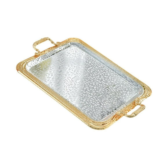 yotijay Serving Tray Iron Art Multifunction Decorative Tray for Bedroom Kitchen