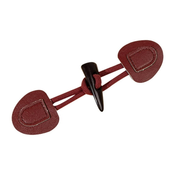 yotijay Sew on Toggle Button Fashion Repairing Button for Shawl Sweater Clothes Burgundy