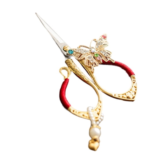 yotijay Sewing Scissors Craft Supplies Detail Shears for Dressmaker Kitchen Knitting Red