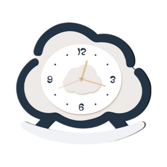 yotijay Shape Table Clock Bedroom Timepiece Non Ticking Home Office Desk Clock