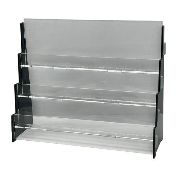 yotijay Shelf Holder Shop Dorm Retail Table 3 Tier Acrylic Display Stand Black Clear