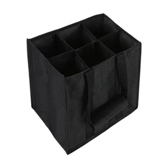 yotijay Shopping Grocery Bag Non Woven Bottle Holder Bag 6 Bottle Bag for Shopping Travel Picnic Camping