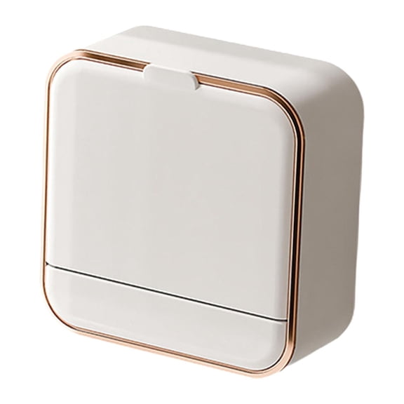 yotijay Shower Wall Soap Holder,Soap Container with Drainage Tray,Wall Mounted Dustproof white gold