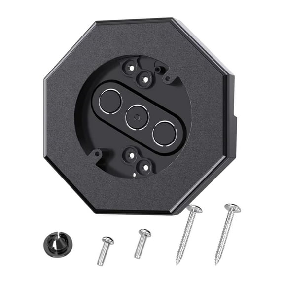 yotijay Siding Mounting Block Outdoor Mounting Plate Kit Siding Light Mounting Block Black