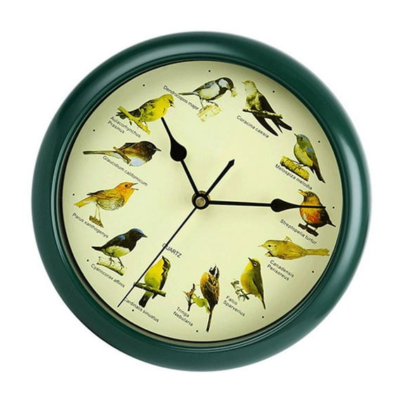yotijay Singing Bird Wall Clock Melody Clock Rustic Decorative Clock Modern Hanging Wall