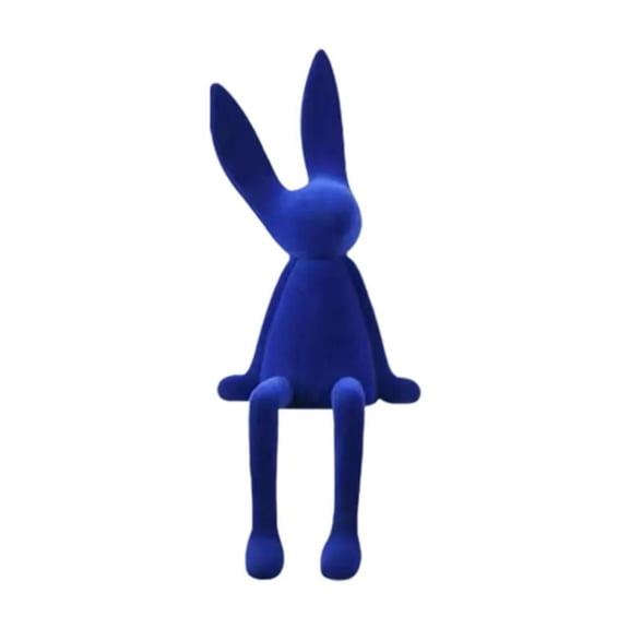yotijay Sitting Bunny Figurine Animal Ornament Collectible Decorative Statue Cute Sculpture Decoration for Bookshelf Home Bar Cabinet M