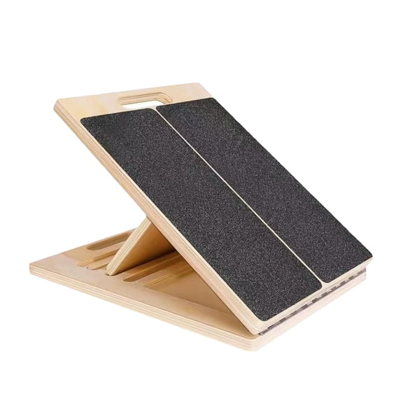yotijay Slant Board Calf Stretcher Folding Balancing Practice Portable Wood Calf Stretch