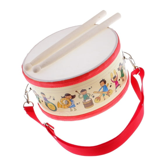yotijay Small Hand Drum Snare Drum with Sticks Belt Set for Children Christmas Birthday