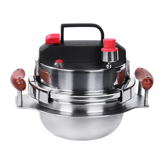 yotijay Small Pressure Cooker Kitchen Cookware Quick Cooking Pressure Canner Rice Cooker 1.2L 23.5cmx19cm