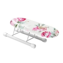 yotijay Small Tabletop Ironing Board Ironing Cuffs Neckline Foldable Legs for Apartments Colorful