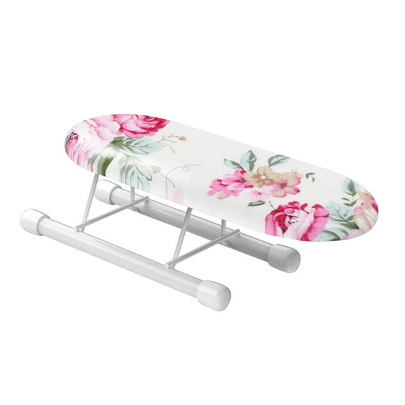 yotijay Small Tabletop Ironing Board Ironing Cuffs Neckline Foldable Legs for Apartments Colorful