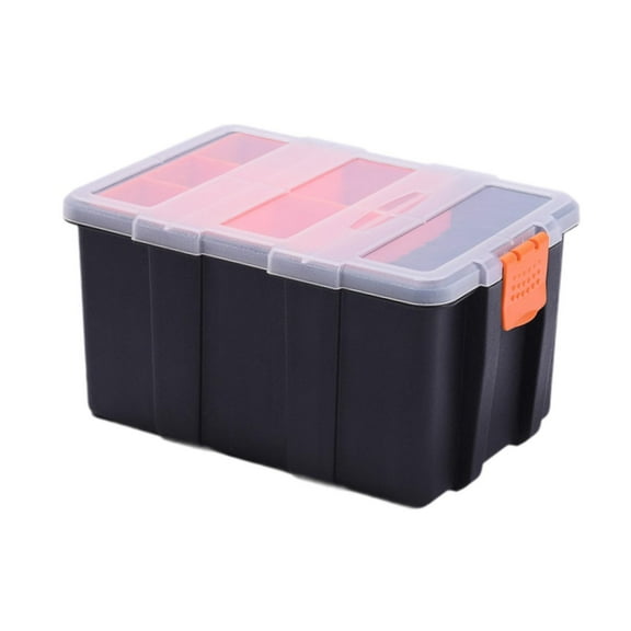 yotijay Small Tool Clear Lid Hardware Storage Case for Hardware Nuts Bolts