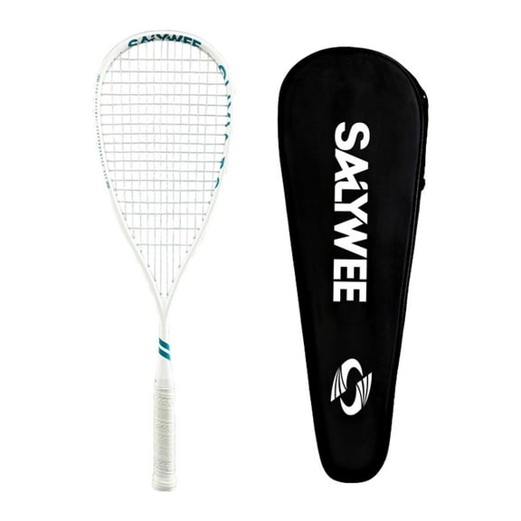 yotijay Squash Racket Ergonomic Squash Racquet for Elastic Power and Control Balance White