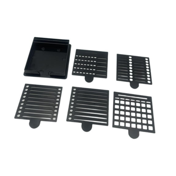 yotijay Sticky Note Holder with 5Pcs Stencil Business Card Holder Note Dispenser Box