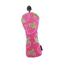 yotijay Strawberry Printed Wood Headcover Anti Scratch Stylish Waterproof Wood Cover FW