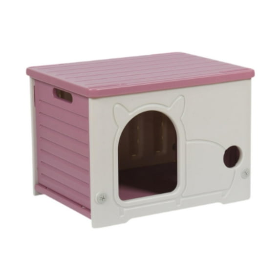 yotijay Stray Cats Shelter Feral Cats House for Small Animals Outdoor Indoor rose red