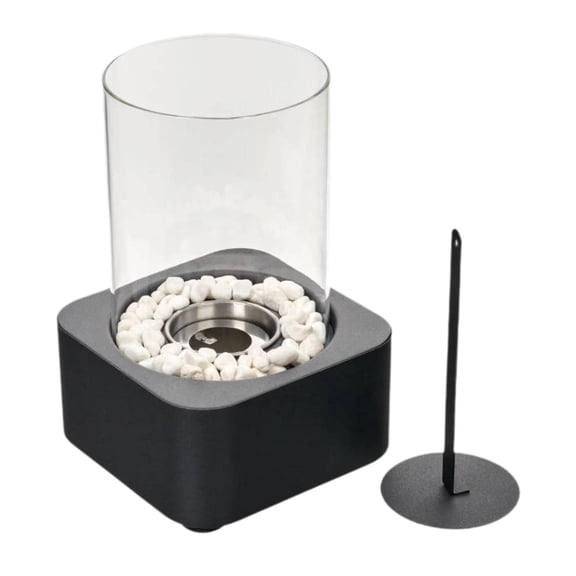 yotijay Table Portable Fire Table for Garden Holiday, Bedroom, Living Room, Home Decor Black