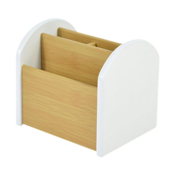 yotijay Table Remote Control Holder Creative Media Basket for Bedroom Office Kitchen White