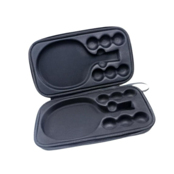 yotijay Table Tennis Bag Pouch Table Tennis Paddle Case Cover for Competition Indoor Black with 2 Tray