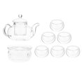 thumbnail image 1 of yotijay Teapot Set Borosilicate Glass Flower Heat Stabile Teacups Safe for, 1 of 9