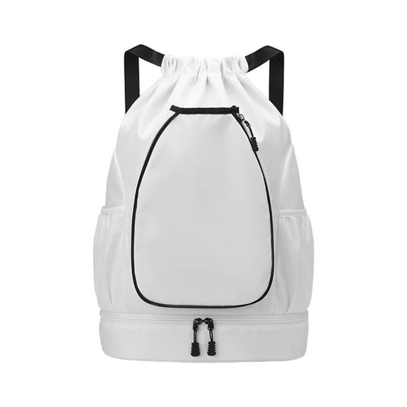 yotijay Tennis Backpack Badminton Bag Large Capacity Multipurpose Water Resistant Sports White