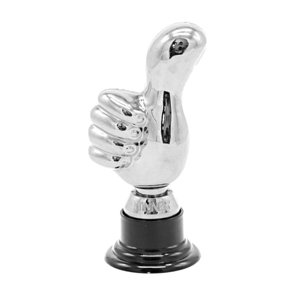 yotijay Thumbs up Trophy Award Decorations Fun for Employee Office Classroom Rewards Argent