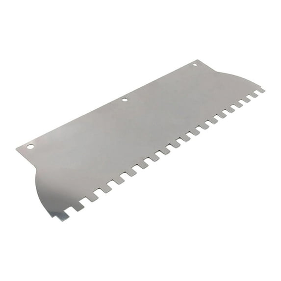 yotijay Tile Tool Sturdy Plastering Masonry Work Tile Trowel Blade with Square Notch 400x110x0.7mm
