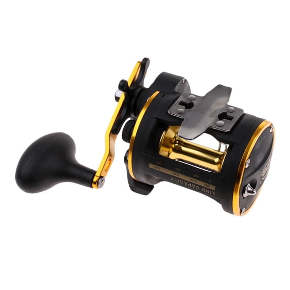 yotijay Trolling Reel with Line Counter Boat Fishing Conventional Baitcasting Drum Reels
