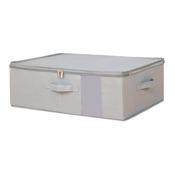 yotijay Under Bed Storage Box Clothes Organizer for Under The Sofa Study Room Office Gray