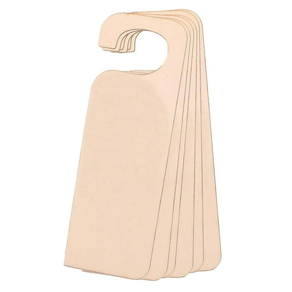 yotijay Unfinished Wooden Door Knob Hangers Blank DIY Hanging Signs for Office Blank