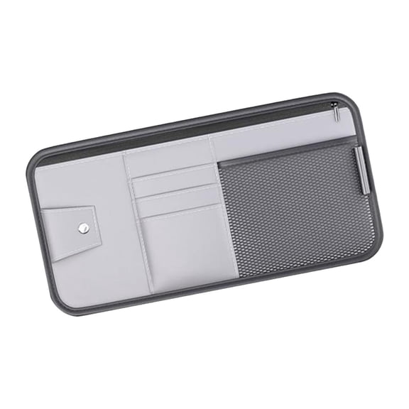 yotijay Universal Car Sun Visor Organizer Simple Assembly Gray Cards Receipts Holder