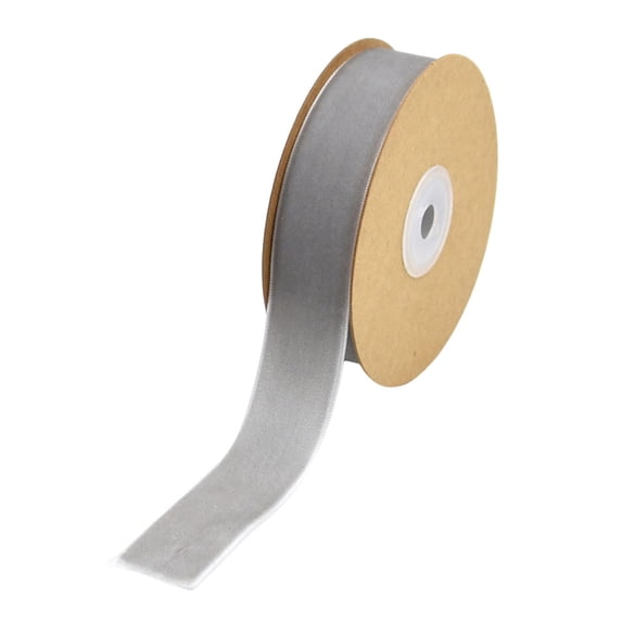 yotijay Velvet Ribbon Decorative Ribbon DIY Multipurpose Flocking Ribbons with Spool for Gray