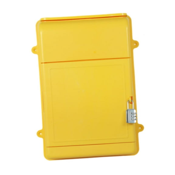 yotijay Wall Hanging Mailbox Post Box Letter Box Multifunctional Lockable Large Capacity Yellow