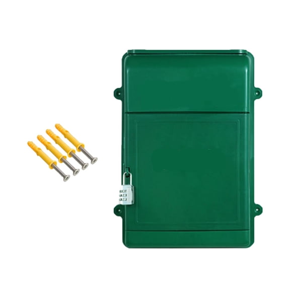 yotijay Wall Hanging Mailbox Post Box with Code Box 13.5x10x4inch for Customer Green