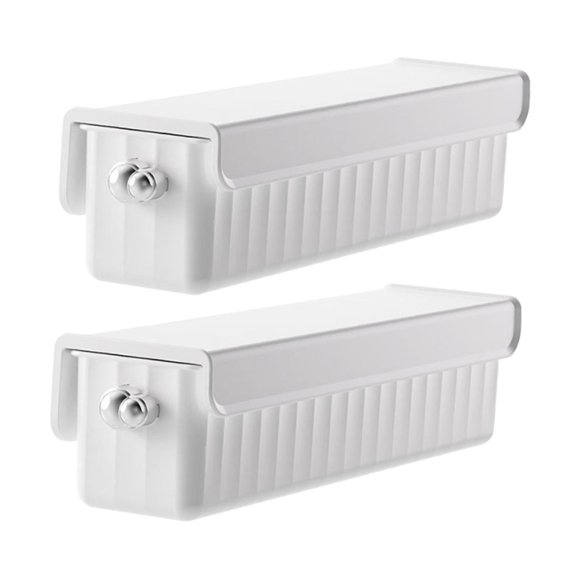 yotijay Wall Mount Sock Storage Box Basket Drawer Case for Dorm Household Underpants 2pcs White