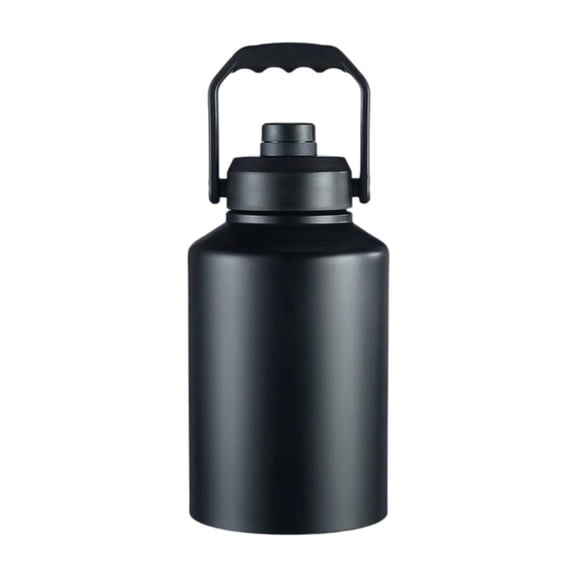 yotijay Water Bottle Large Double Vacuum Stainless Steel with Handle Drinking Bottle for Black 3.8L