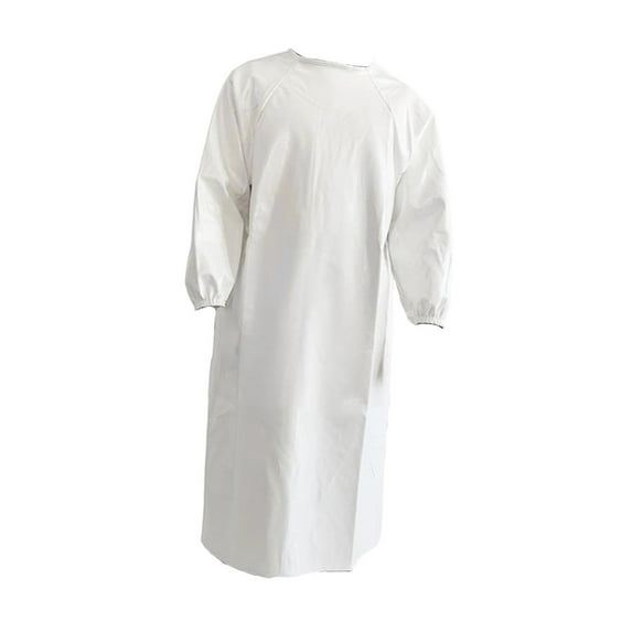 yotijay Waterproof Apron Convenient Work Shop Apron for Woodworkings Forging Working white 120x125cm