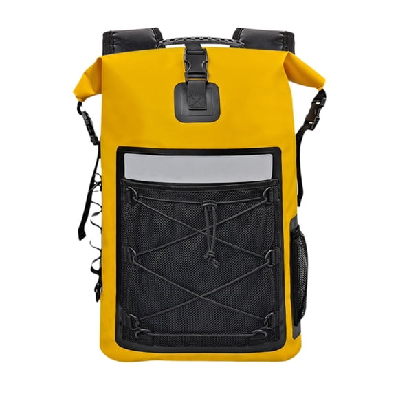 yotijay Waterproof Dry Bag Backpack 35L with Reflective Strips Storage Bag Floating Sack Yellow
