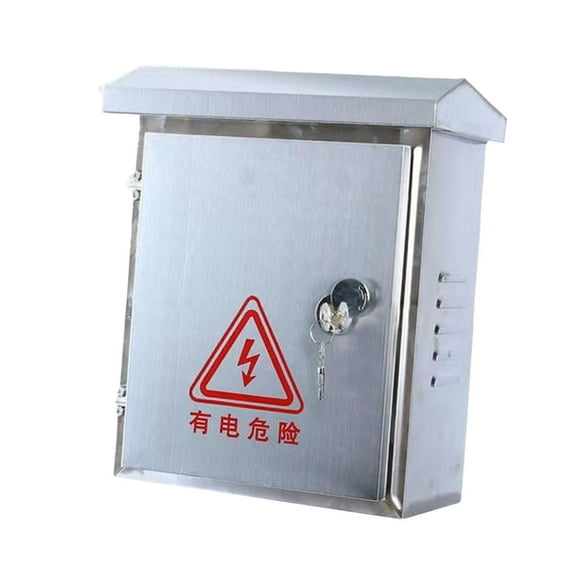 yotijay Waterproof Electric Box,Waterproof Outdoor Electrical Box Junction Box,Weatherproof Enclosure Switch Router Project Box,Stainless Steel Electronics DIY Enclosure,Electric Round Lock