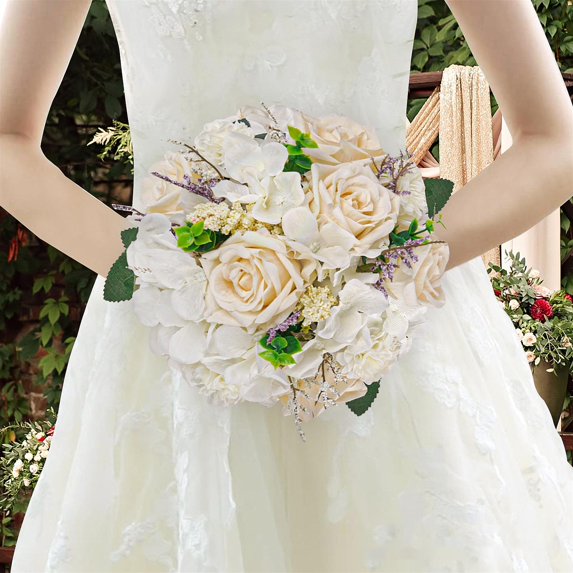 yotijay Wedding Bouquet Artificial Flowers Bride Holding Flowers for Valentine's