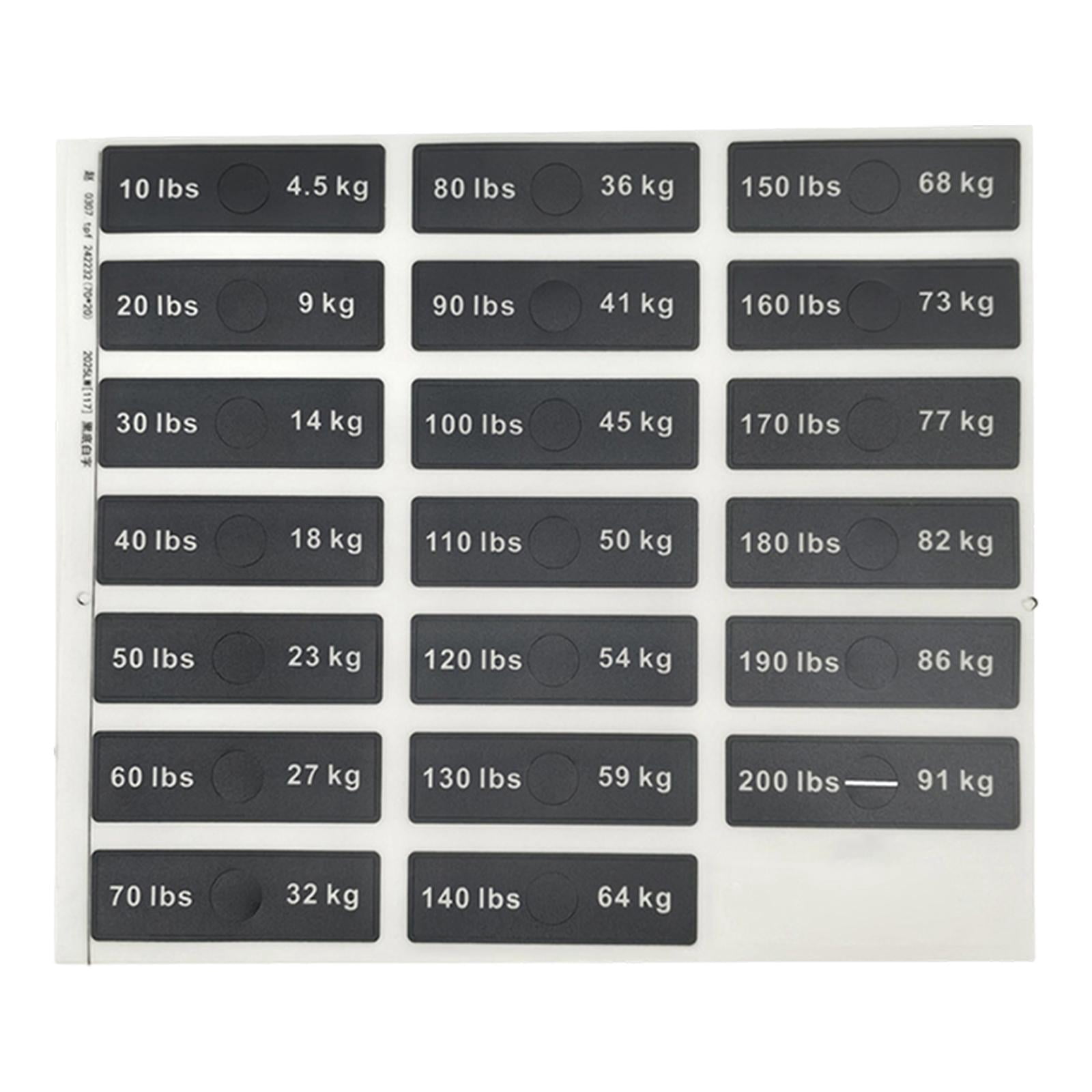 yotijay Weight Stack Label Decals, Adhesive Weight Number Stickers for ...