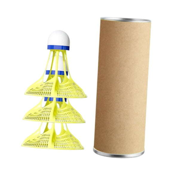 yotijay Wind Resistant Badminton Shuttlecocks Professional for Gymnasium Accessories Yellow 3Pcs