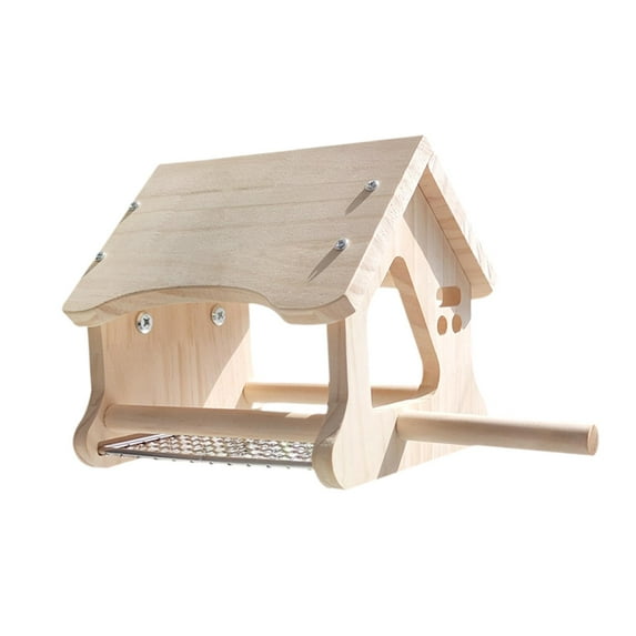 yotijay Wood Bird House DIY Crafting Decorative Perch Stand for Gift Country Parrots